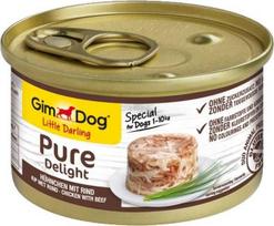 GMC GIMDOG Little Darling Pure Delight vištiena with jautiena – drėgnas ėdalas šunims – 85g