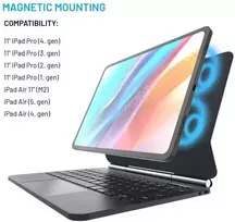FIXED Typee magnetinis belaidės klaviatūros dėklas Apple iPad Pro 11" ir iPad Air 10.9" CZ juodas