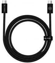 Juodas USB-C - USB-C PD 60W 3A 300cm laidas "Blavec Cable Candy Braided"