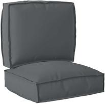 Pallet pagalvių rinkinys 2 pcs Antracitas Oksfordo audinys