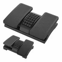 DD-Print PLATINET PĖDŲ ATRAMA ERGONOMIŠKA PĖDŲ ATRAMA 432x320x105mm 2 LYGIAI REGULIUOJAMI Juodas [46199]