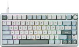 Royal Kludge RK R75 RGB Sky Cyan laidinė klaviatūra | 75%, Hot-swap, Mėlyna switches, US