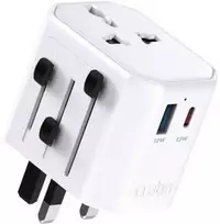 SBS TEADAPTUSBTCUNI USB-C USB-A universalus kelioninis adapteris - Baltos