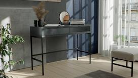 Konsolė-tualetinis staliukas WAVE su stalčiais Spalvos: Greenstone (žalia)