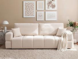 Sofa BUENO su miego funkcija ir patalynės dėže Spalvos: Centaur 01 (Kreminė)