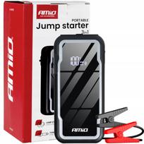 Amio 04678: 3-in-1 automobilinis užvedimo įrenginys, powerbankas ir LED žibintuvėlis, 12V, 12Ah, 1600A