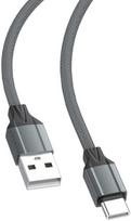 D-Fruit kabelis USB-A - USB-C 2m, pilkas (DF120)