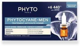 Phyto Phytocyane Anti-Hair Loss Treatment for Men for Severe Hair Loss 12V priemonė nuo plaukų slinkimo vyrams, 3.5 ml x 12