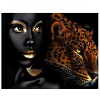 Visas 5D „pasidaryk pats“ deimantinis paveikslas „Negro“ ir „Leopard“ deimantų siuvinėjimas Visiškai klojamas kryželiu namų dekoras, rankų darbo dovana 20x30cm