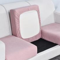 Žakardinė sofos pagalvės užvalkalas svetainei, augintiniams, vaikams, baldų apsauga, poliarinis vilnos tempimo, skalbiamas, nuimamas sofos užvalkalas Normal (S)-1PC beige
