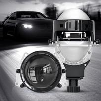 Integruotas automobilio ir motociklo LED priekinis žibintas H4 H7, 3 colių be nuostolių bifokalinis objektyvas 3 colių vieno šviesos puodelis 45 W tolimojo ir artimo automobilio šviesa