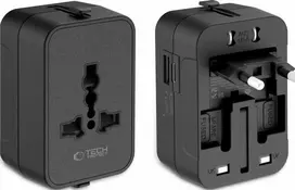 Tech-Protect travel adapter TA300 EU/UK/US/AU, juodas