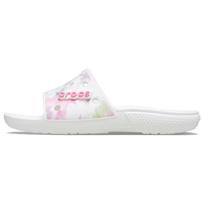 Crocs Lightweight Tie-Dye Print Slide Sandals Unisex Sandals White 207411-94S 42-43