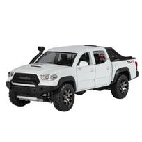 1/32 Toyota Tacoma lydinio pikapo automobilio modelis, metalinis liejimo modelis, visureigiai, automobilio modelis, didelė simuliacija, garsas ir šviesa, vaikų žaislas, dovana balta
