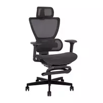 Task chair ZENIT with footrest, grey
