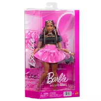BARBIE DELUXE FASHIONISTAS mados lėlė rožiniu sijonu (JJN74)