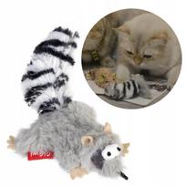 GiGwi žaislas katėms meškėnas su katžole, minkštas, dirbtinis kailis, tekstilė, 8 cm