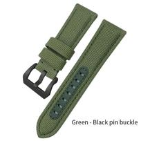 for Panerai 24mm New Nylon Watch Strap for LUMINOR SUBMERSIBLE PAM01287 01288 01289 Blue Green Gray Canvas Fabric Watchband 24mm
