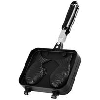Double Fish Shaped Taiyaki Dessert Waffle Cake Maker Pan Non Stick Fry Pan Waffle Molds Aluminum Alloy Taiyaki Double Baking Pan China Mainland