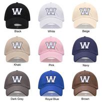 Pradinė raidė A-Z Siuvinėjimas Beisbolo kepuraitė Moterims Vyrams Aukštos Kokybės Minkštas Medvilnės Madingas Komandos Sporto Skydeliai Snapback Kepuraitės Navy Hat
