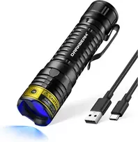 DARKBEAM UV LED žibintuvėlis 365nm, 10 W, USB-C, filtruota šviesa, įkraunamas, V82