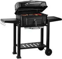 BBQ-Toro anglinė kepsninė su termometru, aukščio reguliavimu ir ratukais, XXL, BBQ15