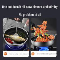 Chuada Huang 304 Stainless Steel Non-stick Frying Pan
