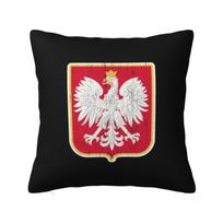 Custom Flag Of Poland Polska Eagle Pillow Case 40X40Cm Polish Patriotism Cushion Cover Decoration Salon Square Pillowcase Peach skin 18*18(CM)-1Pcs