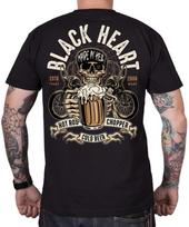 Marškinėliai BLACK HEART Beer Biker - Juoda