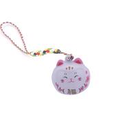 Keyring Keychain Pendant Maneki Neko Mobile Phone Strap Japanese Lucky Cat Keychain Phone Charm tamsiai mėlyna spalva
