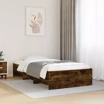 Lova Lovos rėmas Dūminio ąžuolo 80 x 200 cm Apdirbta mediena