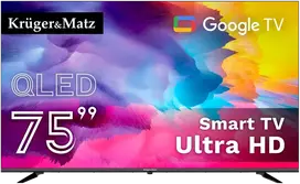 Televizorius Kruger & Matz 75" QLED UHD smart DVB-T2/S2 H.265 Hevc