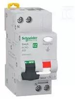 Schneider Electric „Schneider B“ 25A 1N 30 mA diferencialinis automatinis jungiklis, A tipo EZ9D15625