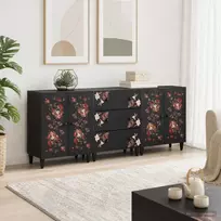 Saugojimo spintos 3 vnt. 180 x 33 x 75 cm Kietas mango medis