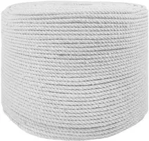 Medvilninė virvė 8 mm 25 m Balta 100% Medvilnė