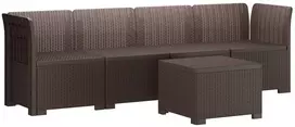 4 vietų sodo sofa pintinės išvaizdos PP Ruda