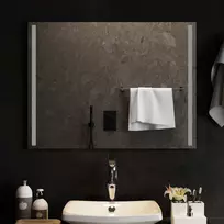 LED vonios veidrodis Skaidrus 80 x 60 cm grūdintas stiklas