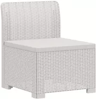 1-Vietis Sodo Sofas, Atrodo kaip Ratano PP Balta