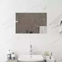 LED vonios veidrodis Skaidrus 60 x 40 cm grūdintas stiklas