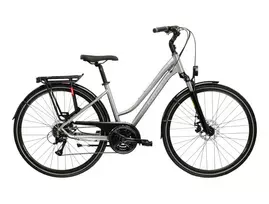 KROSS Trans 3.0 D MY26 / Silver-Dove Glossy / moteriškas miesto dviratis (28'')