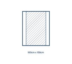 Sterilus instrumentų stalo uždangalas ALPHAtex, 100 x 150 cm