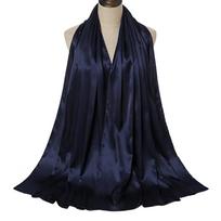 180*70Cm Silk Satin Hijab Scarf Muslim Women Veil Headwraps Shawls Islam Silk Headscarf Muslim Fashion Islam Clothing Ramadan 180X70cm