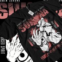 2026 Summer Jujutsu Kaisen Anime RyoUnisex Sukuna Printed Loose Shortsleeved Pure Cotton Childrens Tshirt Tide Unisex Casual Y2k S