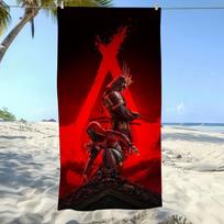 A-Assassins Creed Gaming Beach Towel, S-Shadows Theme Soft Microfiber Quick Dry Absorbent for Travel Shower Gym Camping W30*H60(CM)