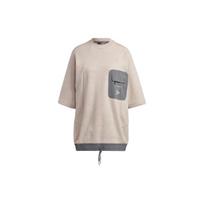 Adidas Terrex And Wander Color Block Pocket Loose Round Neck Three Quarter Sleeve Fleece Tunic Women Magical-Gray-Brown HR7137 M