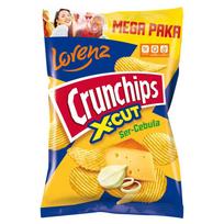 Crunchips X-Cut Bulvių Traškučiai Stambiai Pjaustyti Sūrio-Svogūnų Skonio 130 G