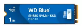SSD|WESTERN DIGITAL|600xTBW rating|Read speed 4150MB/s|Write speed 4150MB/s|NVMe Yes|PCI Express 4.0|M.2|1000GB|Blue SN580|WDS100T3B1E-00CHF0