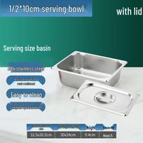 FATTBAO 304 Stainless Steel Insulated Rectangular Serving Pan
