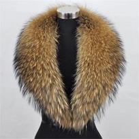 Custom Colors Large Size Real Raccoon Fur Scarf for Hood Pink White Detachable Neck Raccoon Fur Collars ruda