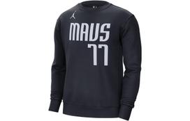 Jordan NBA Dallas Mavericks, Alphanumeric Crew Neck Casual Fleece Lined Sports Sweatshirt Men's Black DR2531-426 S